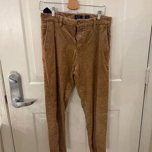 Pull&Bear Men's Brown Corduroy Pants